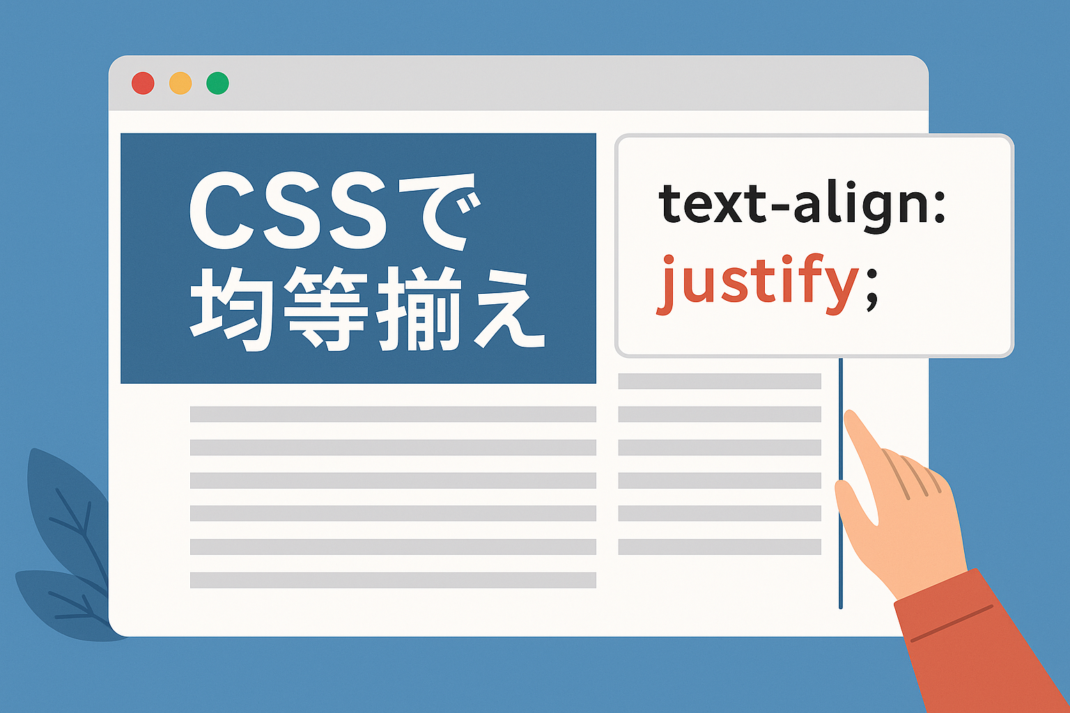 CSSで均等揃え